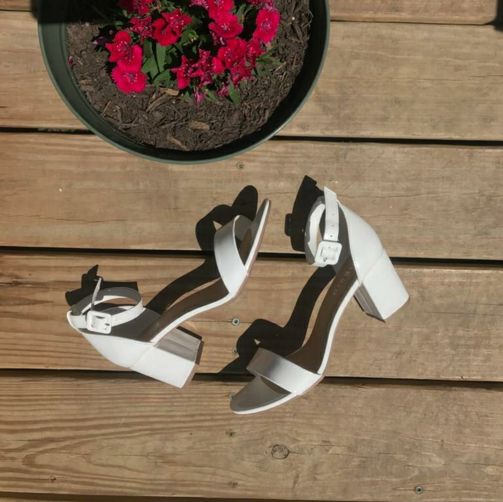 High heels open toe ankle strap